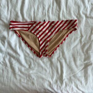 J. Crew Striped Red Bikini Bottom (size M)